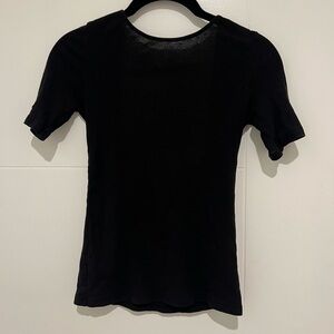 Black Open Back Women's Top